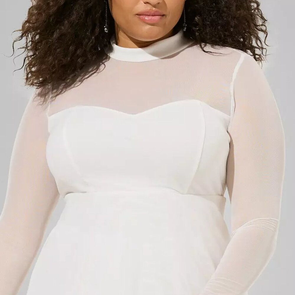 ❤️NWT TORRID ANGEL / GHOST BRIDE HALLOWEEN COSTUME MESH COSPLAY WEDDING DRESS - Picture 4 of 16